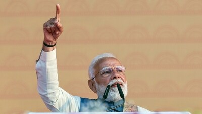 PM Modi went on to point out how the BJP has upheld Ambedkar's legacy. (DPR PMO ) PM Modi went on to point out how the BJP has upheld Ambedkar's legacy. (DPR PMO )