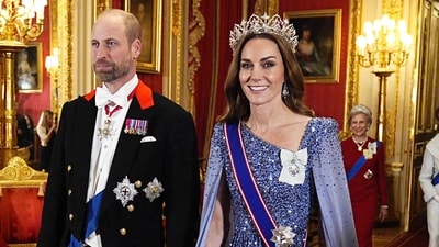 Britain's Prince William, Prince of Wales and Britain's Catherine, Princess of Wales arrive to attend a State Banquet at Windsor Castle in Windsor, on December 3, 2025, the first day of a three day state visit by the German President. (AFP) Britain's Prince William, Prince of Wales and Britain's Catherine, Princess of Wales arrive to attend a State Banquet at Windsor Castle in Windsor, on December 3, 2025, the first day of a three day state visit by the German President. (AFP)