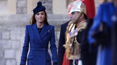 Britain's Catherine, Princess of Wales leaves following a Ceremonial Welcome in the Quadrangle at Windsor Castle in Windsor, on December 3, 2025, the first day of a three day state visit by the German President (AFP) Britain's Catherine, Princess of Wales leaves following a Ceremonial Welcome in the Quadrangle at Windsor Castle in Windsor, on December 3, 2025, the first day of a three day state visit by the German President (AFP)