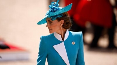 Britain's Catherine, Princess of Wales, makes her way back to Buckingham Palace from Horse Guards Parade in London during the King's Birthday Parade, "Trooping the Colour", on June 14, 2025. (AFP) Britain's Catherine, Princess of Wales, makes her way back to Buckingham Palace from Horse Guards Parade in London during the King's Birthday Parade, "Trooping the Colour", on June 14, 2025. (AFP)