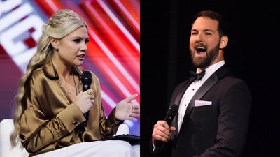 Erika Kirk and Cabot Phillips. (AFP and Cabot Pillips on Instagram) Erika Kirk and Cabot Phillips. (AFP and Cabot Pillips on Instagram)