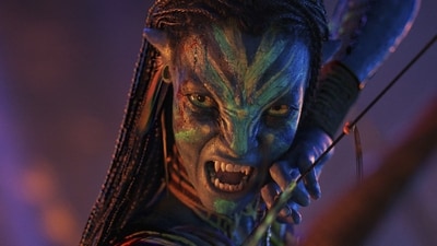 This still released by Disney shows Neytiri, performed by Zoe Saldana, in a scene from Avatar: Fire and Ash." (20th Century Studios via AP) (AP) This still released by Disney shows Neytiri, performed by Zoe Saldana, in a scene from Avatar: Fire and Ash." (20th Century Studios via AP) (AP)