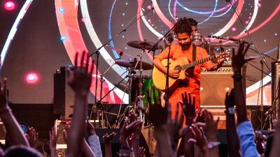 Members of Neeraj Arya's Kabir Cafe music band perform at a concert. (HT File Photo) Members of Neeraj Arya's Kabir Cafe music band perform at a concert. (HT File Photo)