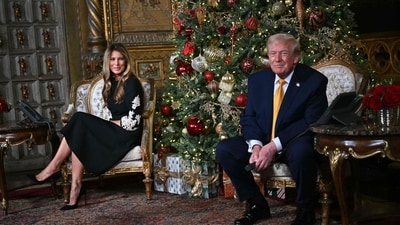 “We want to make sure that Santa is being good. Santa’s a very good person,” Trump stated while speaking to children aged between 4 and 10 in Oklahoma. . (Photo by ANDREW CABALLERO-REYNOLDS / AFP) (AFP) “We want to make sure that Santa is being good. Santa’s a very good person,” Trump stated while speaking to children aged between 4 and 10 in Oklahoma. . (Photo by ANDREW CABALLERO-REYNOLDS / AFP) (AFP)
