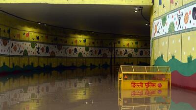 Water accumulation at the tunnel during monsoon over the past few years. (HT Archive) Water accumulation at the tunnel during monsoon over the past few years. (HT Archive)