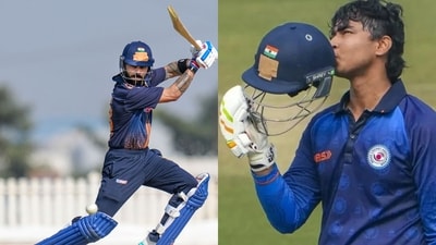Virat Kohli and Vaibhav Suryavanshi. (PTI) Virat Kohli and Vaibhav Suryavanshi. (PTI)