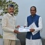 కేంద్ర మంత్రి శివరాజ్ సింగ్ చౌహాన్‌ తో సీఎం చంద్రబాబు