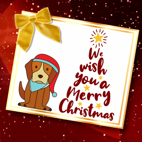 Animated dog with a santa hat. (Google ) Animated dog with a santa hat. (Google )