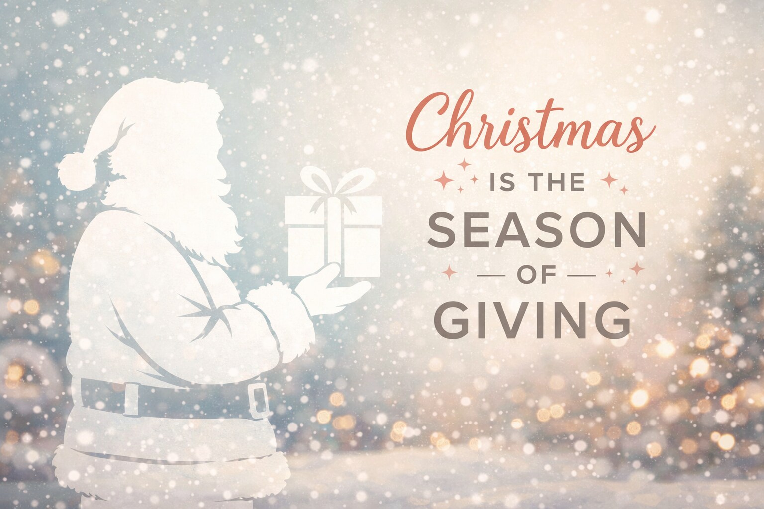 Minimalist Santa image in a winter scene. (AI Generated image) Minimalist Santa image in a winter scene. (AI Generated image)