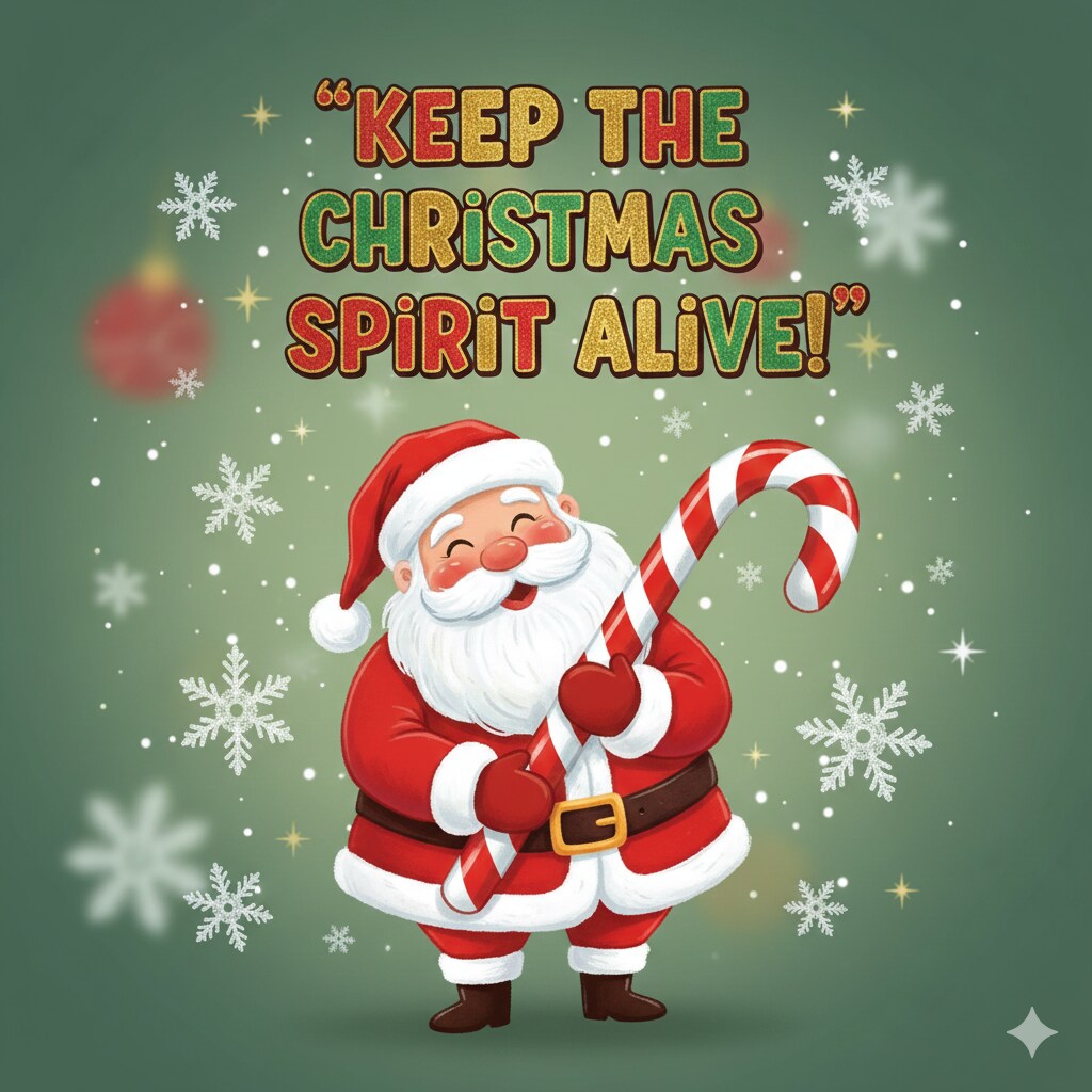 Santa Claus with a candy cane. (AI Generated image) Santa Claus with a candy cane. (AI Generated image)