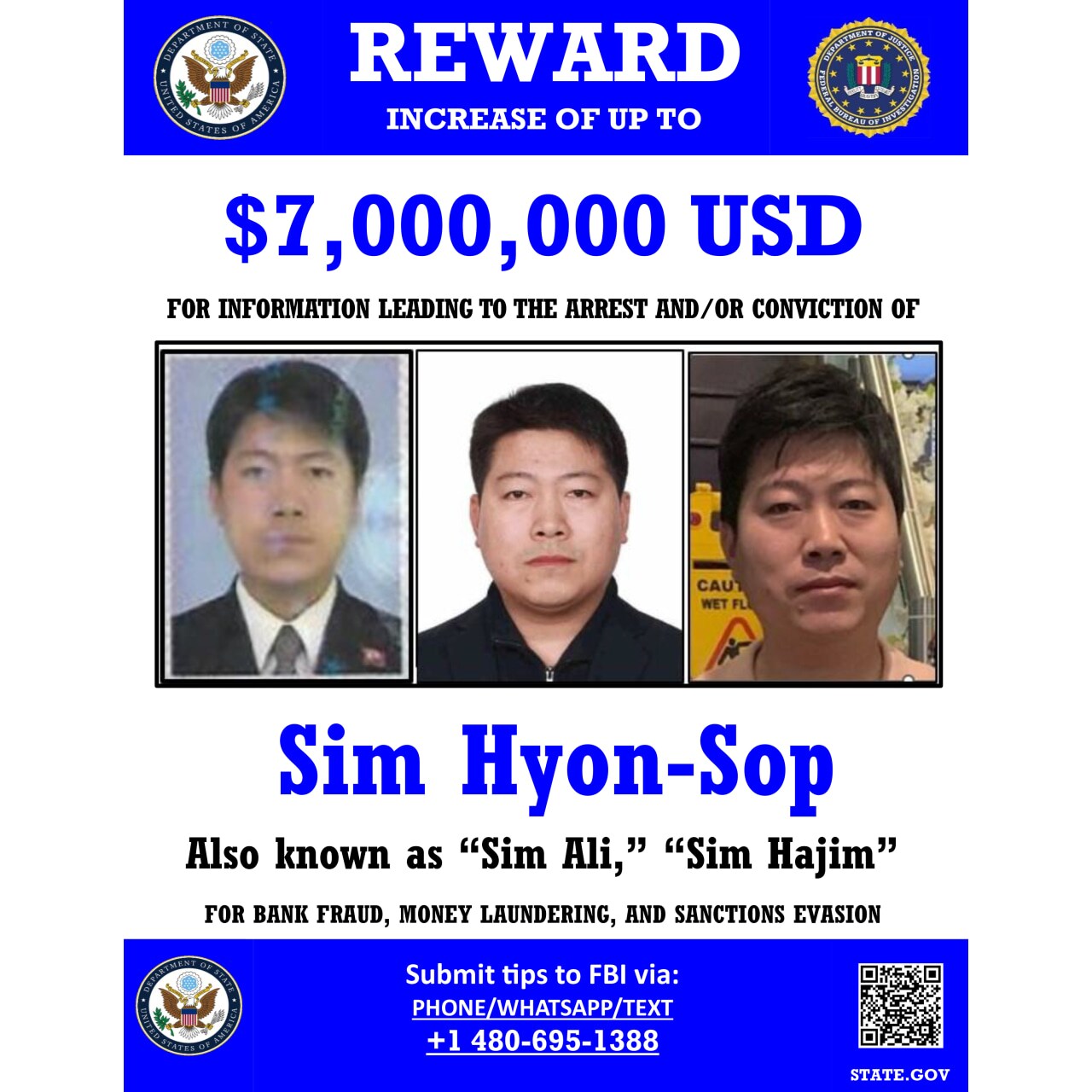 An FBI poster asking for information leading to Sim's arrest. An FBI poster asking for information leading to Sim's arrest.