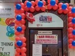 A club on MG Road in Gurugram where a man shot a dancer recently. (Parveen Kumar/HT)