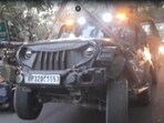 Investigators privy with the case details, who asked not to be identified, said that the minor, a high-school dropout, had booked the Lucknow-registered Thar online for <span class='webrupee'>₹</span>4,000 using money taken from home. (Video grab/HT Photo)