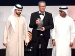 File photo of Palestinian actor-director Mohammad Bakri (centre) who died in Israel on December 24. 