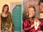 Bianca Nieddu with her parents in India. Bianca Nieddu with her parents in India.