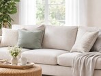A freshly cleaned sofa brings comfort back to the living room, ready for lounging, family time and relaxed evenings at home.(AI generated)