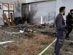 Syrian security forces inspect the damage after an explosion in the Imam Ali bin Abi Talib Mosque in a predominantly Alawite area of the Wadi al-Dhahab neighborhood in Homs, Syria on Friday, December 26, 2025. Syrian security forces inspect the damage after an explosion in the Imam Ali bin Abi Talib Mosque in a predominantly Alawite area of the Wadi al-Dhahab neighborhood in Homs, Syria on Friday, December 26, 2025.