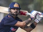 Virat Kohli bats during the Vijay Hazare Trophy match against Gujarat. (PTI)