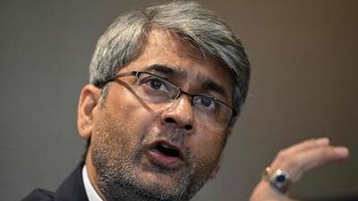 AIFF president Kalyan Chaubey speaks during a press conference in New Delhi in August 2025. (AFP) AIFF president Kalyan Chaubey speaks during a press conference in New Delhi in August 2025. (AFP)
