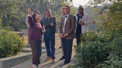 During the inspection on Friday. (Parveen Kumar/HT)