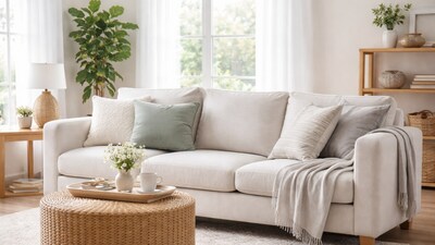 A freshly cleaned sofa brings comfort back to the living room, ready for lounging, family time and relaxed evenings at home. (AI generated) A freshly cleaned sofa brings comfort back to the living room, ready for lounging, family time and relaxed evenings at home. (AI generated)
