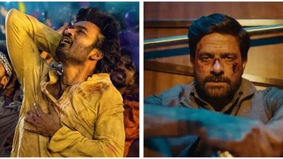 Dhanush in a still from Kuberaa, and Jaideep Ahlawat in Paatal Lok Season 2. Dhanush in a still from Kuberaa, and Jaideep Ahlawat in Paatal Lok Season 2.