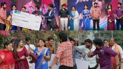 గుండె నిండా గుడి గంటలు టుడే ఎపిసోడ్: బెస్ట్ కపుల్ బాలు, మీనా.. డప్పులు కొట్టుకుంటూ ఊరేగింపుగా ఇంటికి.. ప్రభావతి మరో రచ్చ గుండె నిండా గుడి గంటలు టుడే ఎపిసోడ్: బెస్ట్ కపుల్ బాలు, మీనా.. డప్పులు కొట్టుకుంటూ ఊరేగింపుగా ఇంటికి.. ప్రభావతి మరో రచ్చ