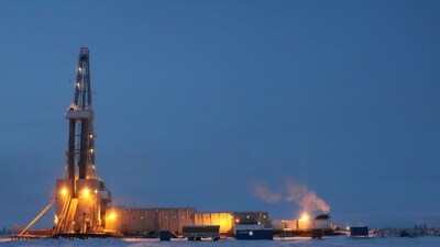A drilling rig at a natural gas field near Novy Urengoy, Russia. A drilling rig at a natural gas field near Novy Urengoy, Russia.