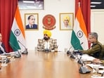 Punjab CM Bhagwant Mann during a high-level meeting with senior officers of Punjab Police in Chandigarh on Saturday. (@BhagwantMann X) Punjab CM Bhagwant Mann during a high-level meeting with senior officers of Punjab Police in Chandigarh on Saturday. (@BhagwantMann X)