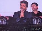 Vijay folded his hands at the Jana Nayagan audio launch event in Malaysia.