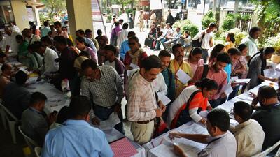 ‘Toilet test’, essays leave poll hopefuls red-faced. ( Praful Gangurde / HT Photo) ‘Toilet test’, essays leave poll hopefuls red-faced. ( Praful Gangurde / HT Photo)