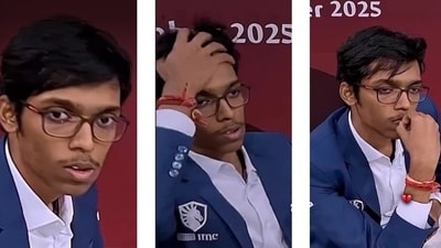 R Praggnanandhaa was in total disbelief after losing to Sandipan Chanda. (X) R Praggnanandhaa was in total disbelief after losing to Sandipan Chanda. (X)