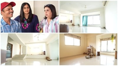 Adah Sharma's house is notably empty of traditional furniture, leading Farah Khan to joke that it looked like a robbery had taken place. (YouTube/ Farah Khan) Adah Sharma's house is notably empty of traditional furniture, leading Farah Khan to joke that it looked like a robbery had taken place. (YouTube/ Farah Khan)