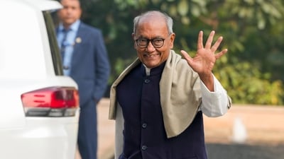 Congress leader Digvijaya Singh arrives for the Congress Working Committee (CWC) meeting, in New Delhi, Saturday, Dec. 27, 2025. (PTI Photo/Atul Yadav) Congress leader Digvijaya Singh arrives for the Congress Working Committee (CWC) meeting, in New Delhi, Saturday, Dec. 27, 2025. (PTI Photo/Atul Yadav)
