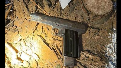 The seized firearm in Doraha, Ludhiana.