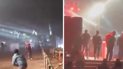 The organisers of the concert said the attackers were outsiders who tried to force their way into the venue and capture the stage. (X/@dipanwitarumi) The organisers of the concert said the attackers were outsiders who tried to force their way into the venue and capture the stage. (X/@dipanwitarumi)