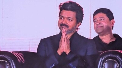 Vijay folded his hands at the Jana Nayagan audio launch event in Malaysia. Vijay folded his hands at the Jana Nayagan audio launch event in Malaysia.