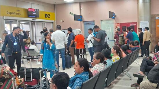 Passengers at the Prayagraj airport. (FILE PHOTO)