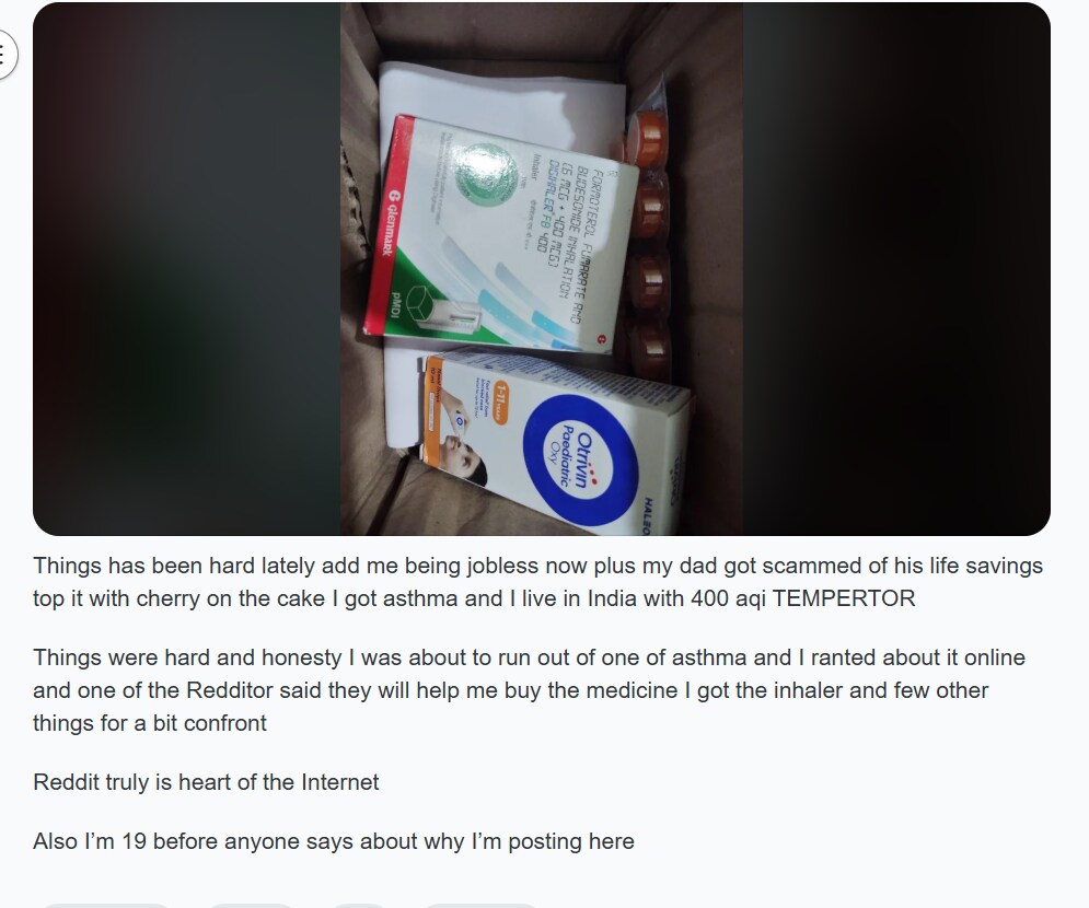 Screengrab of the Reddit post. (Reddit) Screengrab of the Reddit post. (Reddit)