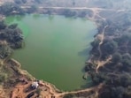 An aerial view of Aravalli Range as the Supreme Court of India takes suo motu cognisance of matter over Aravalli Hills and a three-judge vacation bench headed by Chief Justice of India Justice Surya Kant will hear the matter on December 29, on Sunday. 