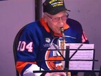 Dominick Critelli, 104-year-old WWII veteran, plays US national anthem at Rangers-Islanders game Dominick Critelli, 104-year-old WWII veteran, plays US national anthem at Rangers-Islanders game
