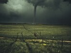 A tornado may be on the ground near Decatur, Illinois.