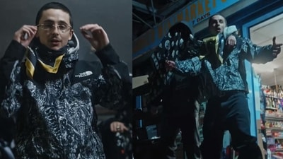 Liverpool rapper EsDeeKid, known for hiding his face, sparked intense speculation when fans claimed his eyes resembled those of Timothée Chalamet. The theory gained traction after Chalamet appeared alongside the rapper in a music video filmed outside a London off-licence. Chalamet leaned into the joke, keeping the mystery alive. (X)