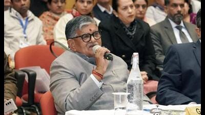 Punjab governor and Chandigarh administrator Gulab Chand Kataria during an event in Lok Bhavan in Chandigarh on Sunday. Punjab governor and Chandigarh administrator Gulab Chand Kataria during an event in Lok Bhavan in Chandigarh on Sunday.