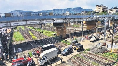 Thane, India - December -28, 2025: The long-pending Diva ROB project is finally set to be completed. The land survey has been concluded, marking a major milestone for the project that began in 2019.. ,in Thane ,in Mumbai, India, on, Sunday, December -28, 2025. ( Praful Gangurde / HT Photo) Thane, India - December -28, 2025: The long-pending Diva ROB project is finally set to be completed. The land survey has been concluded, marking a major milestone for the project that began in 2019.. ,in Thane ,in Mumbai, India, on, Sunday, December -28, 2025. ( Praful Gangurde / HT Photo)