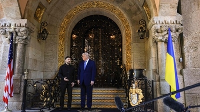 Although most of the official meetings between Donald Trump and other foreign leaders are held at the Oval Office of the White House, this time the two global leaders met at Florida's Mar-a-Lago estate. (Getty Images via AFP)