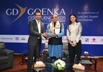 In the frame, Mr. Nipun Goenka, Mr Shashi Tharoor, & Mrs Radhika Goenka.(GD Goenka Group)