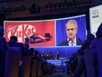 Laurent Freixe addresses Nestlé shareholders during his brief tenure as CEO.
