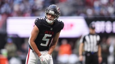 Atlanta Falcons wide receiver Drake London (5) missed four games earlier this season. (IMAGN IMAGES via Reuters Connect)