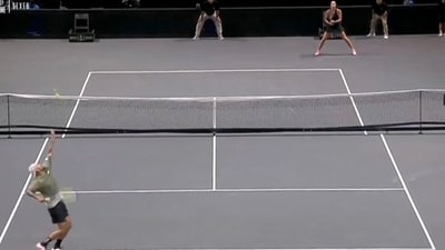 Nick Kyrgios beat Aryna Sabalenka in the Battle of the Sexes Nick Kyrgios beat Aryna Sabalenka in the Battle of the Sexes
